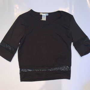 BRAND NEW Graze USA Black Crop Top Size M
